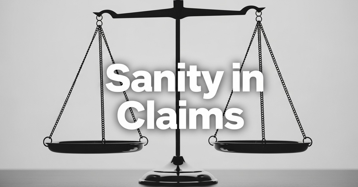 Time for sanity in insurance claims